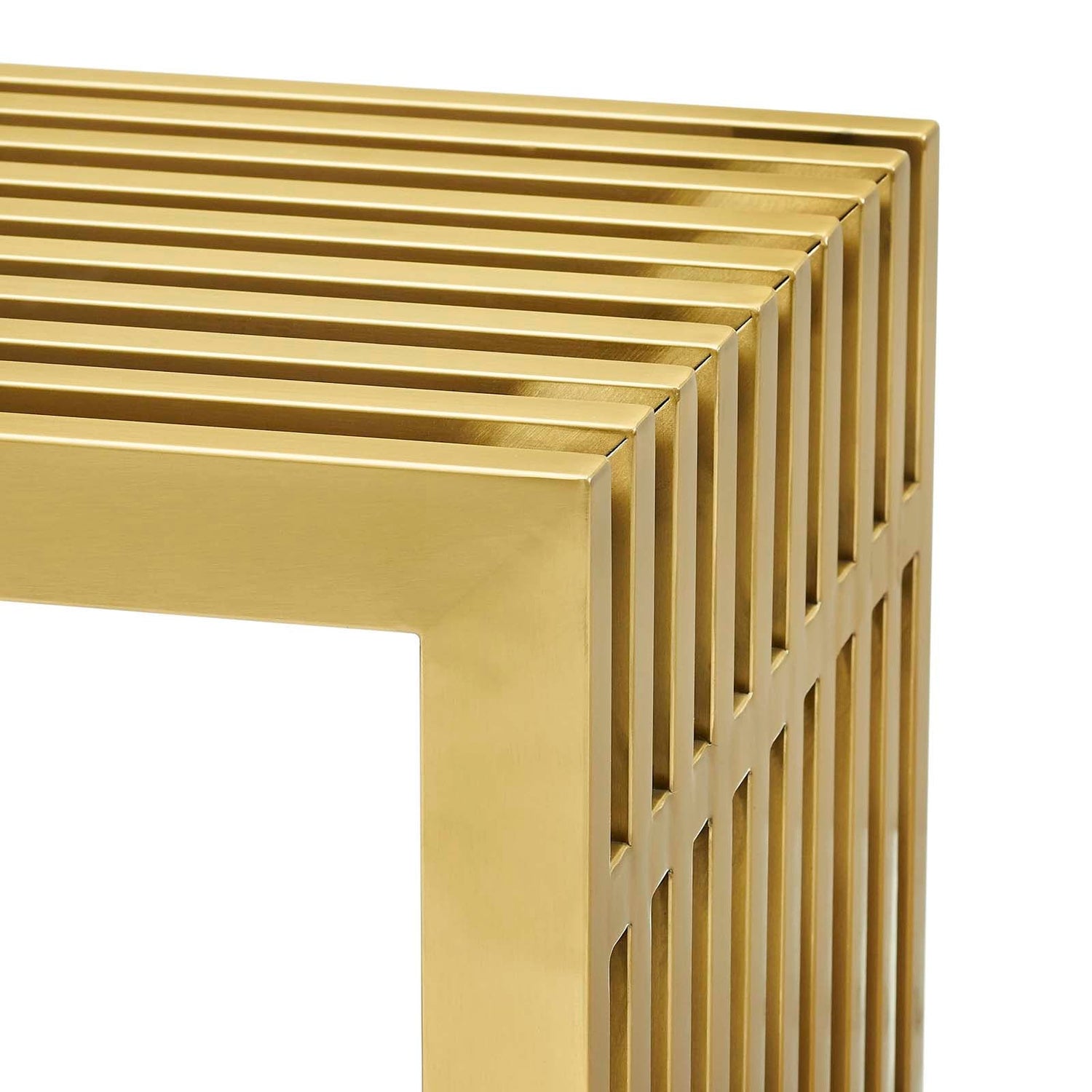 Gridiron Stainless Steel Console Table By HouseBean