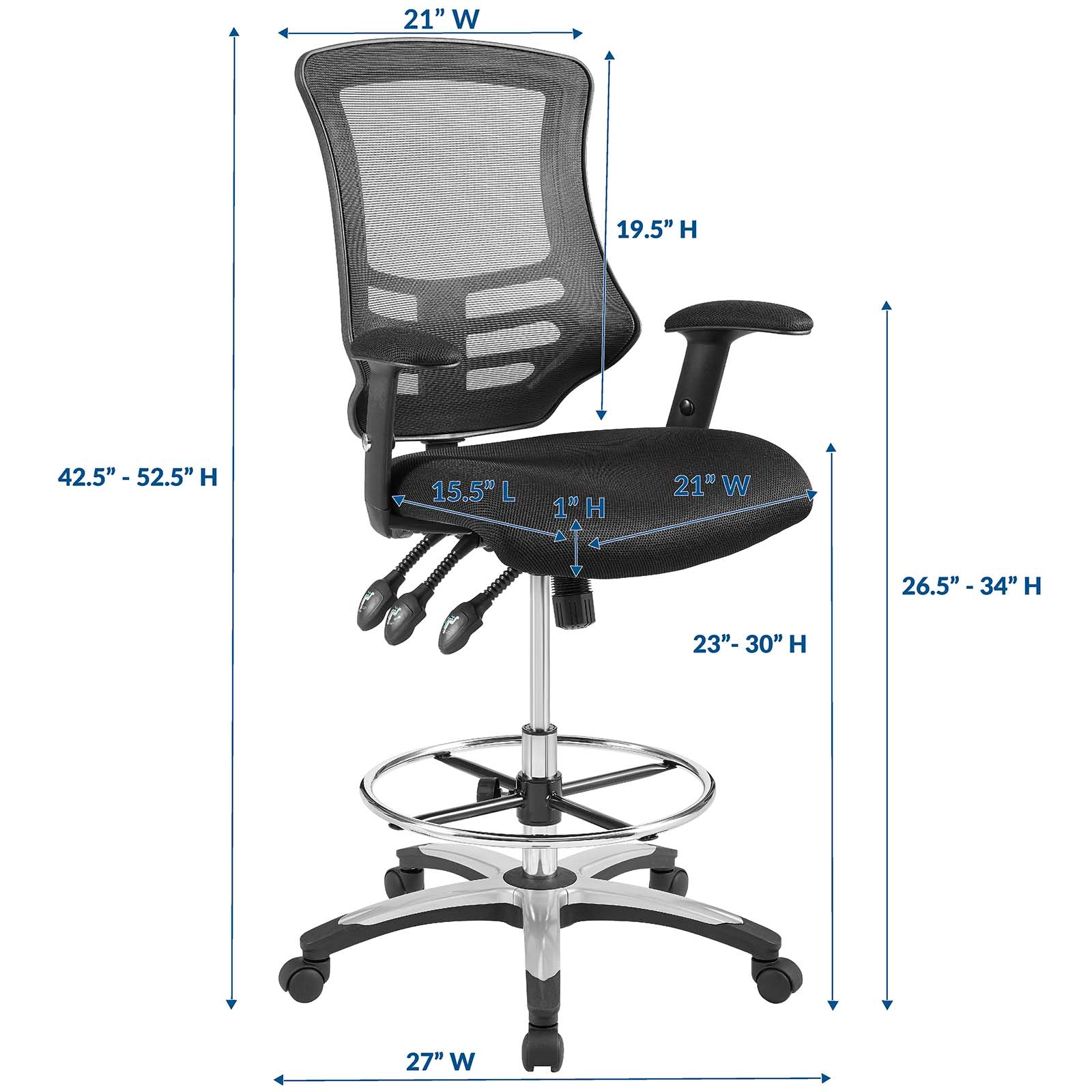 Calibrate Mesh Drafting Chair By HouseBean