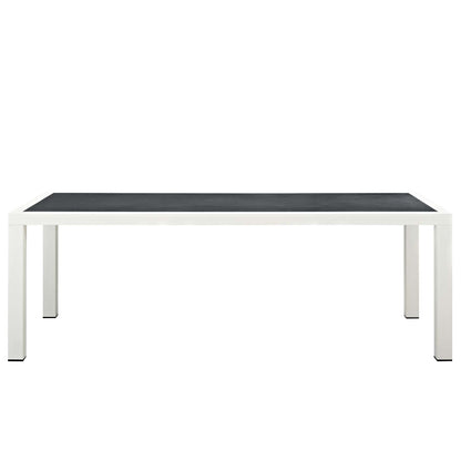 Stance 90.5&quot; Outdoor Patio Aluminum Dining Table by Modway