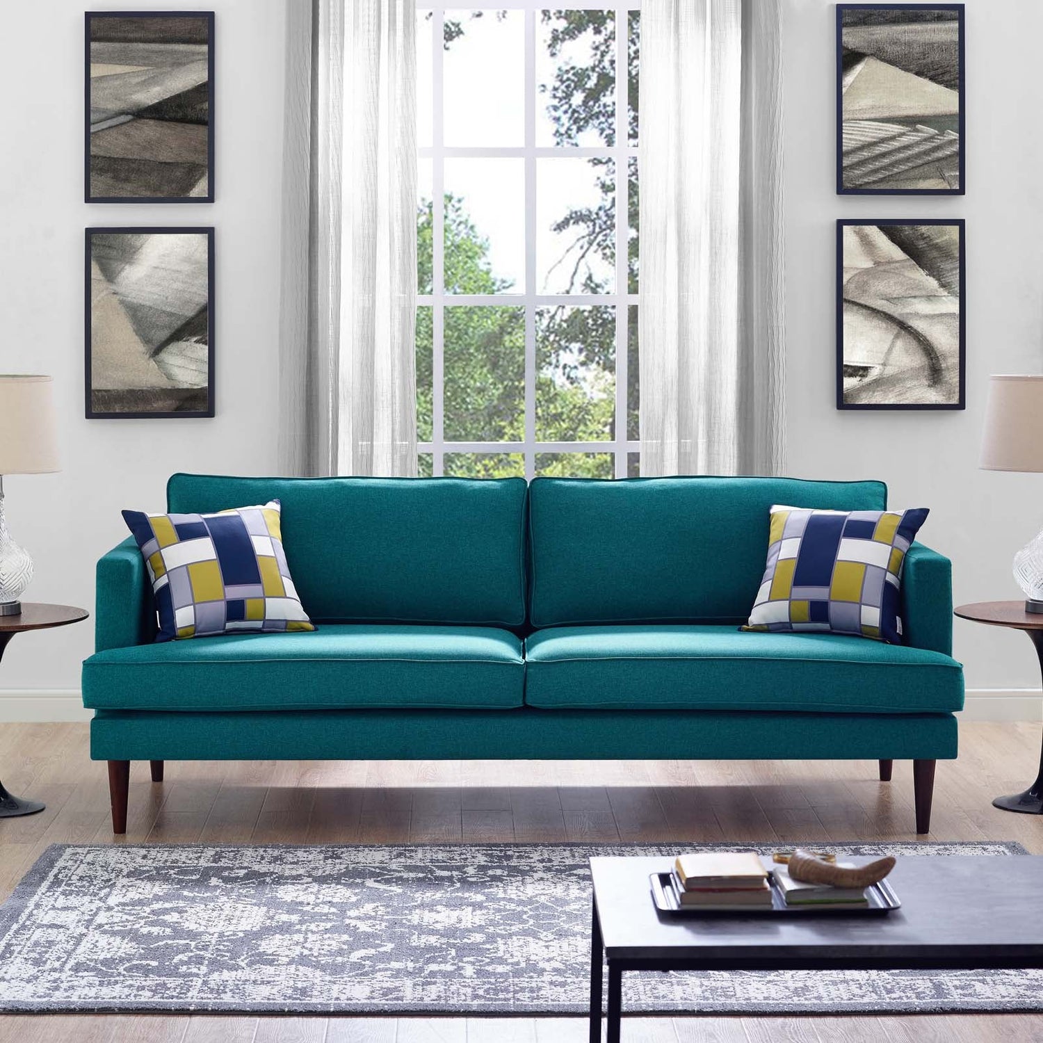 Agile Upholstered Fabric Sofa By HouseBean