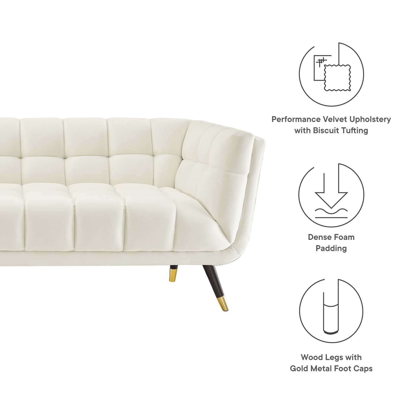 Adept Performance Velvet Sofa By HouseBean