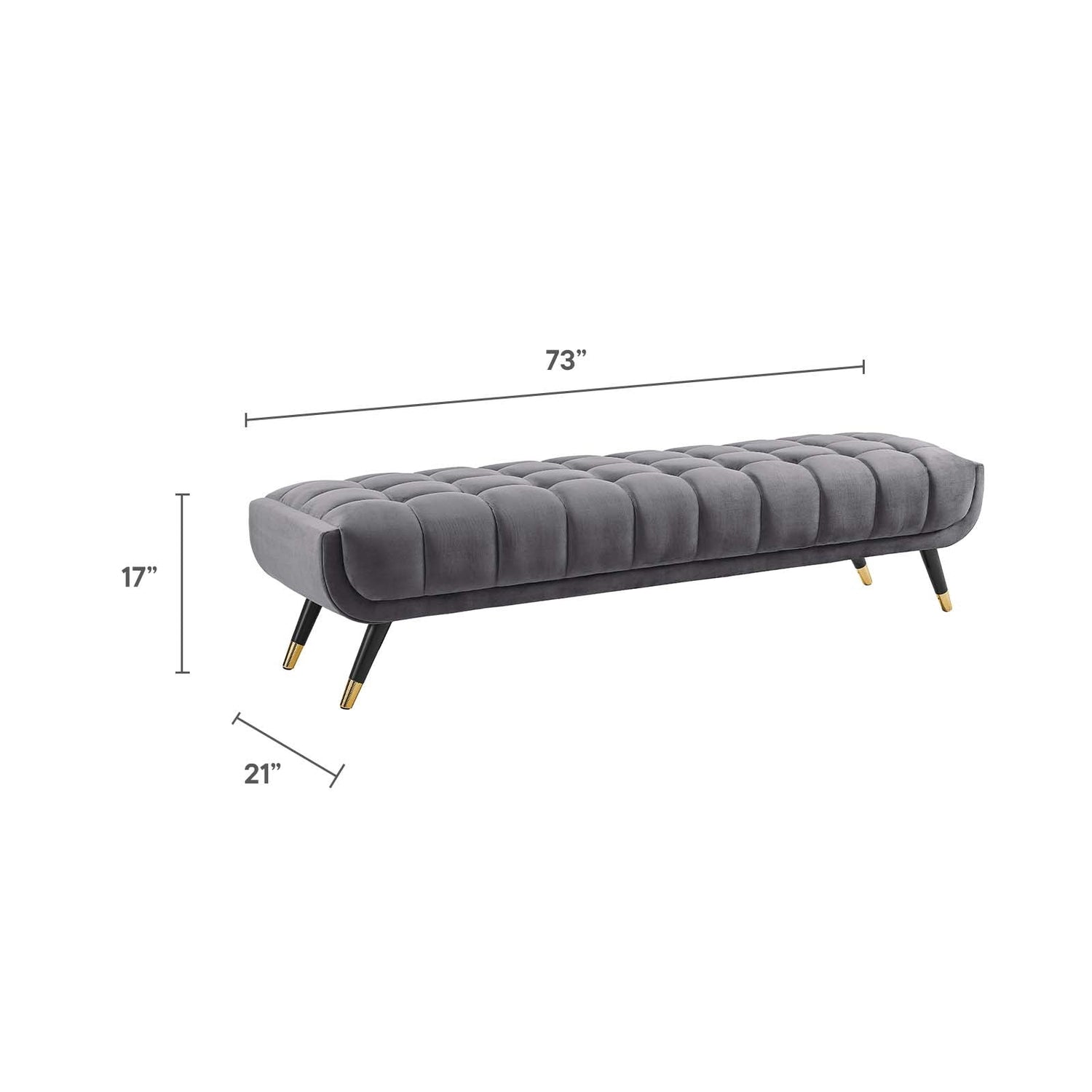 Adept Performance Velvet Bench By HouseBean