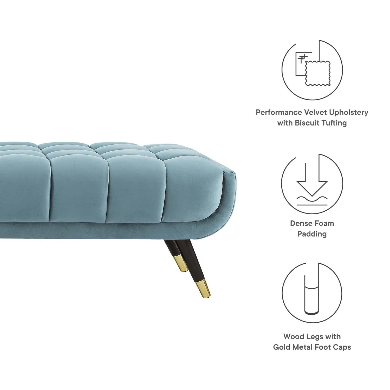 Adept Performance Velvet Bench By HouseBean