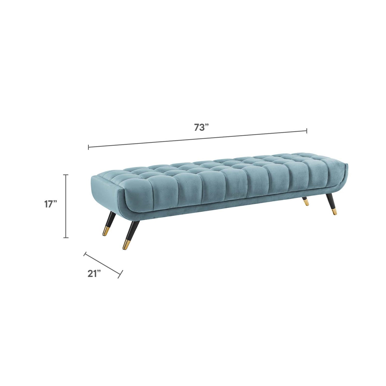 Adept Performance Velvet Bench By HouseBean