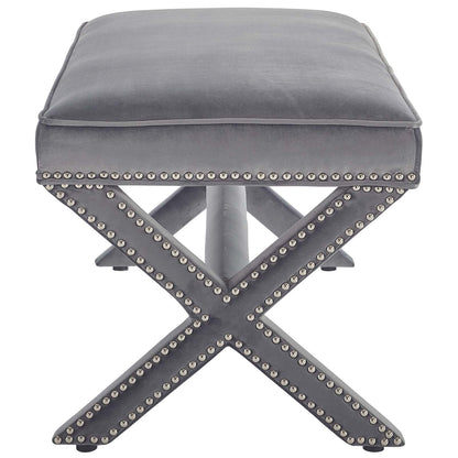 Rivet Performance Velvet Bench By HouseBean