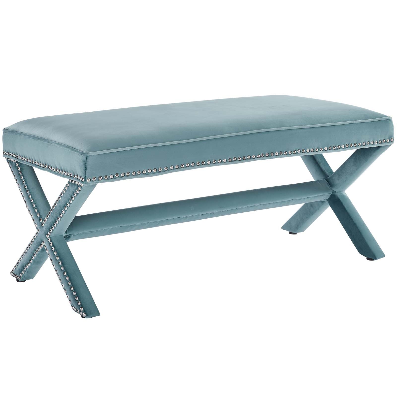 Rivet Performance Velvet Bench By HouseBean