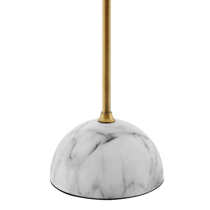 Salient Brass and Faux White Marble Table Lamp By HouseBean