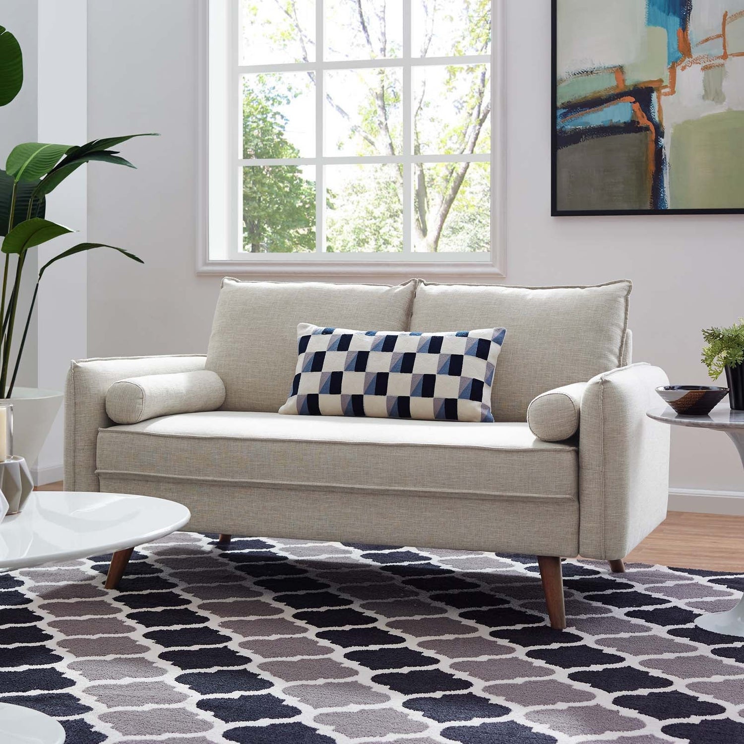 Revive Upholstered Fabric Loveseat By HouseBean