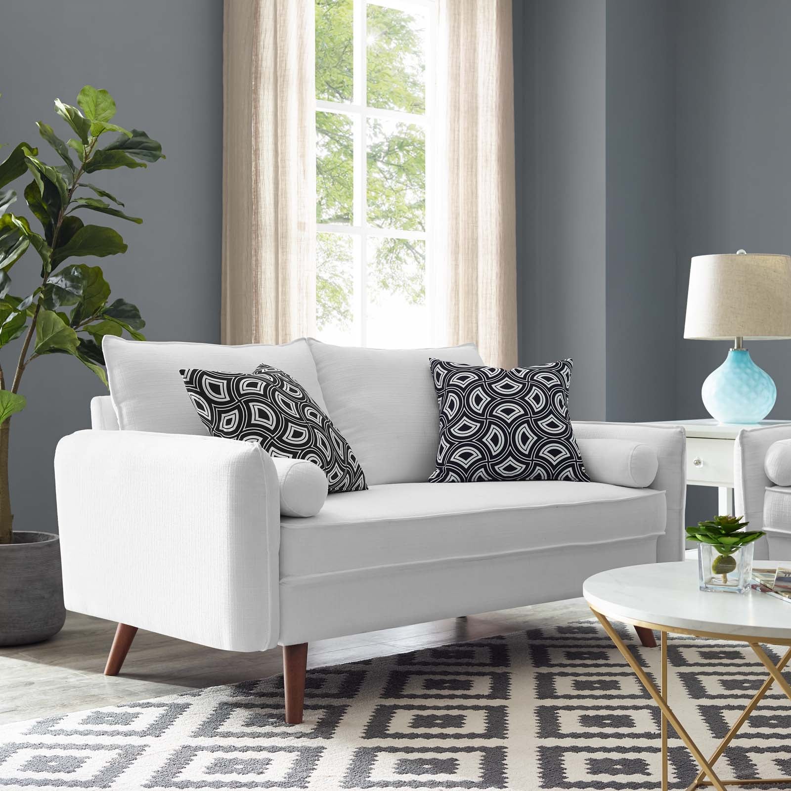 Revive Upholstered Fabric Loveseat By HouseBean