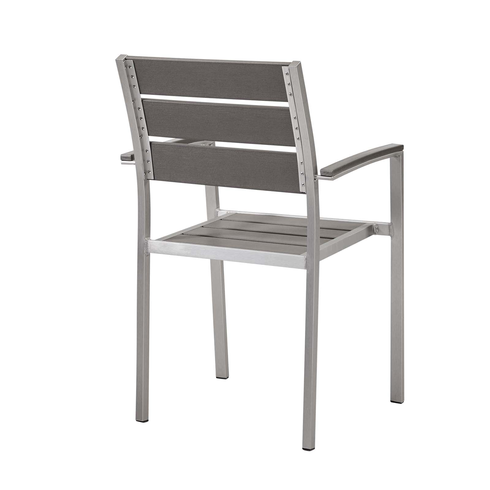 Shore Outdoor Patio Aluminum Dining Armchair By HouseBean