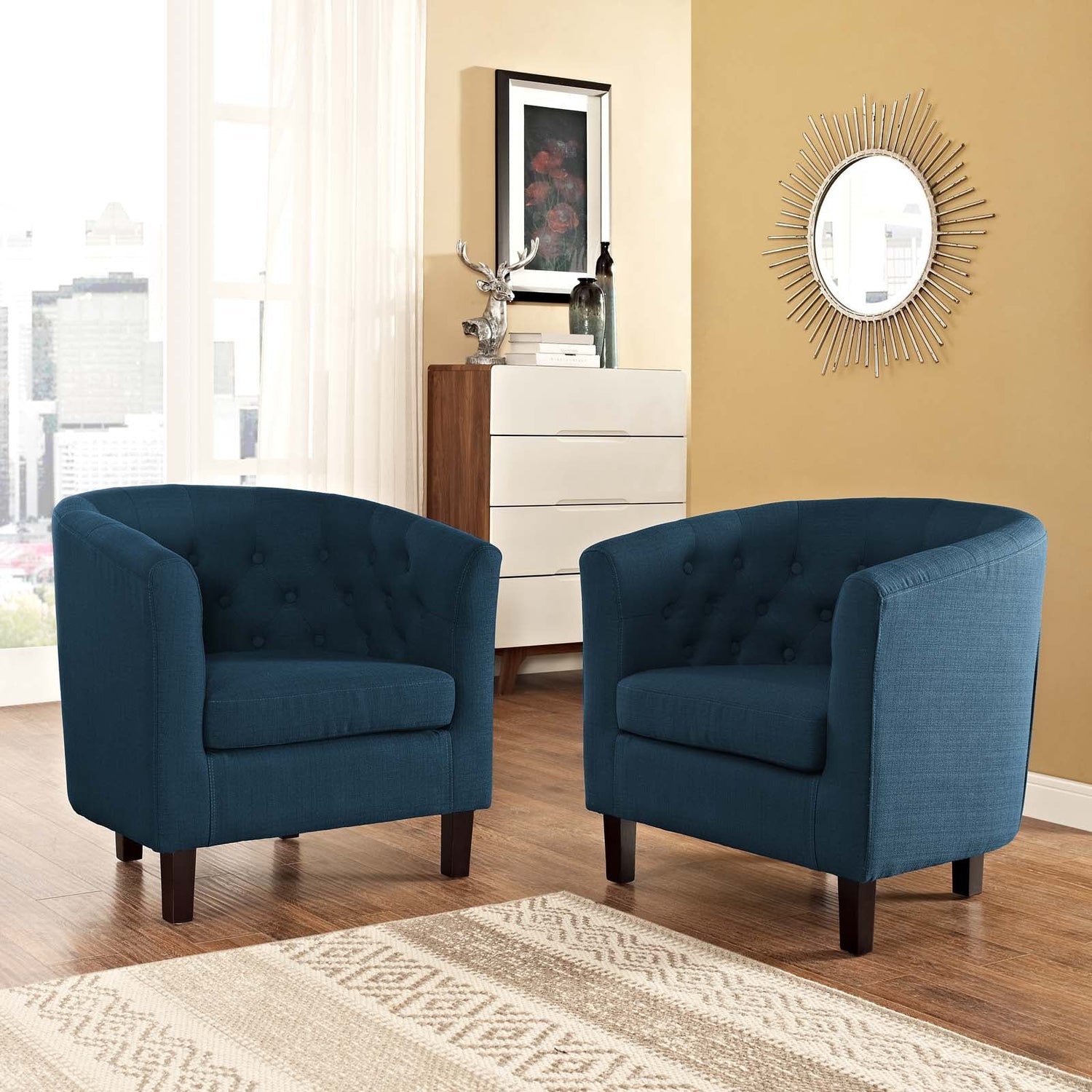 Prospect 2 Piece Upholstered Fabric Armchair Set By HouseBean