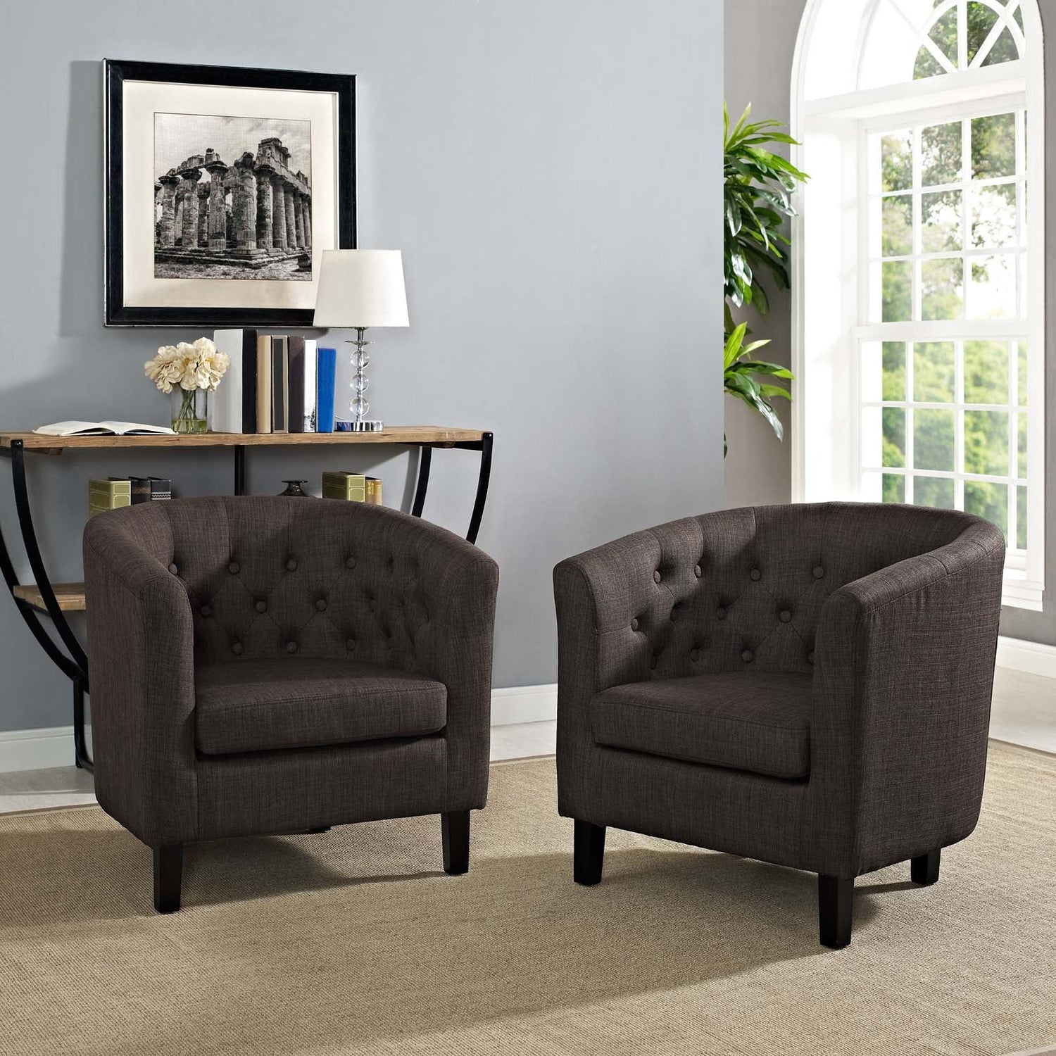 Prospect 2 Piece Upholstered Fabric Armchair Set By HouseBean