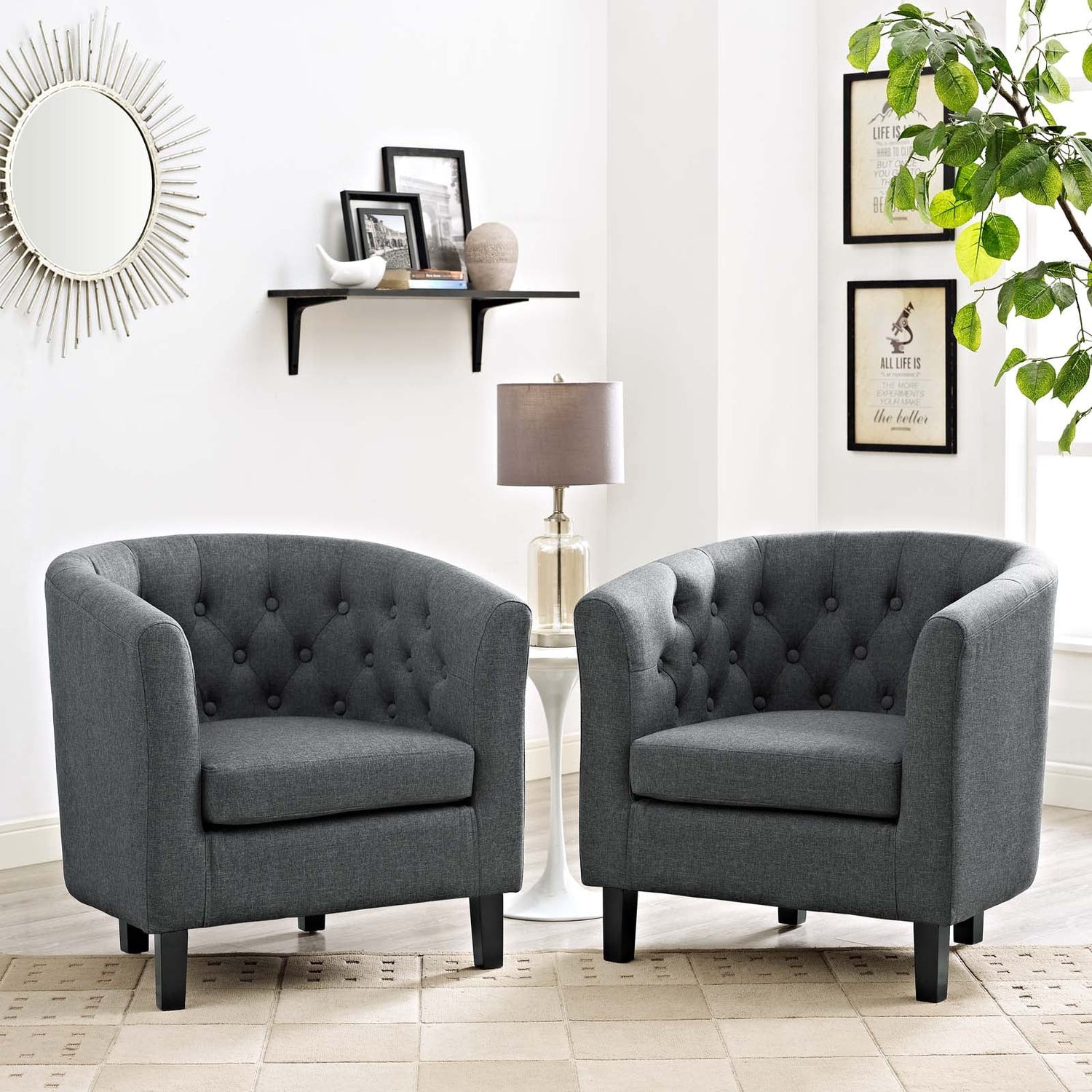 Prospect 2 Piece Upholstered Fabric Armchair Set By HouseBean