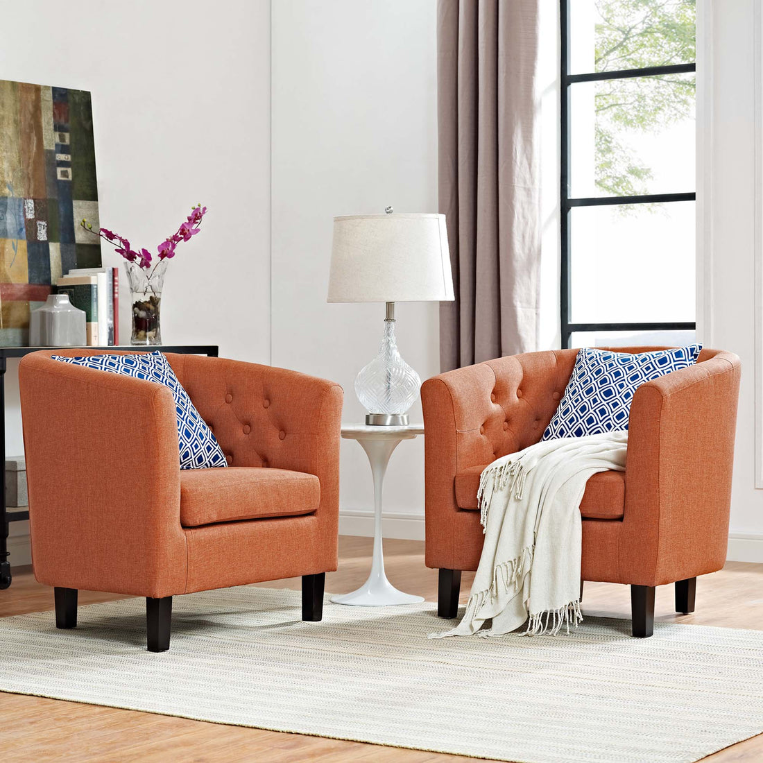 Prospect 2 Piece Upholstered Fabric Armchair Set by Modway