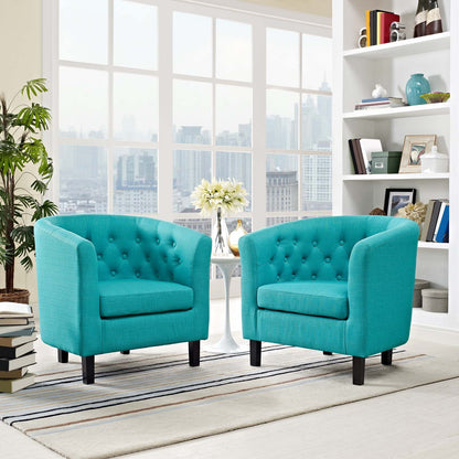 Prospect 2 Piece Upholstered Fabric Armchair Set By HouseBean