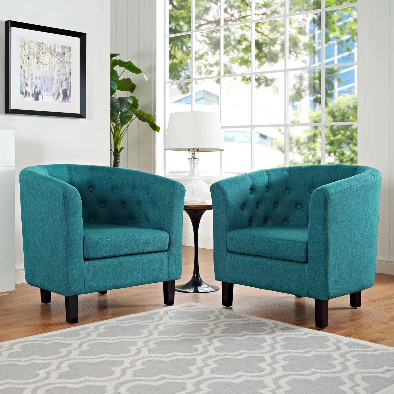 Prospect 2 Piece Upholstered Fabric Armchair Set By HouseBean