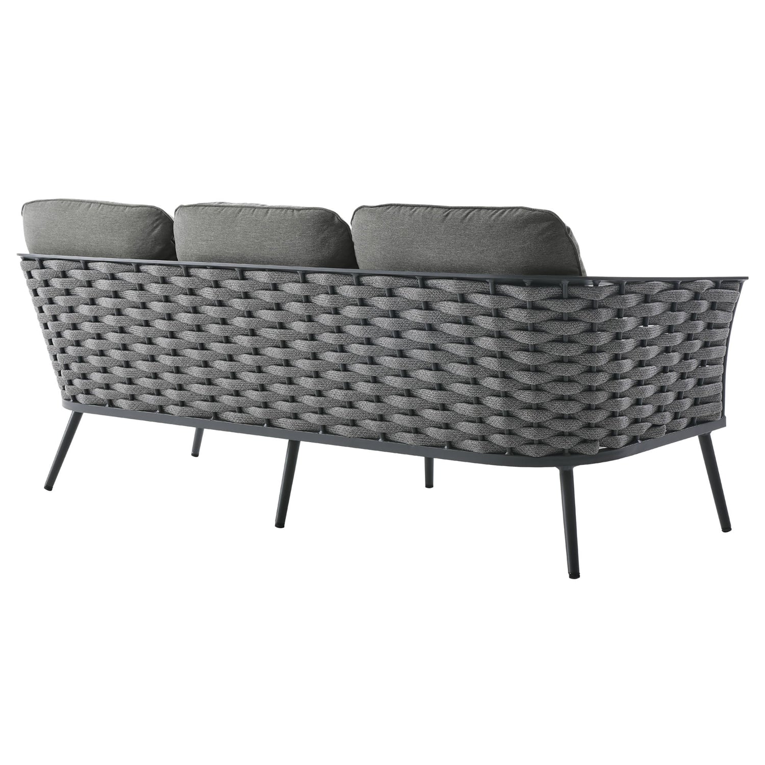Stance 4 Piece Outdoor Patio Aluminum Sectional Sofa Set by Modway