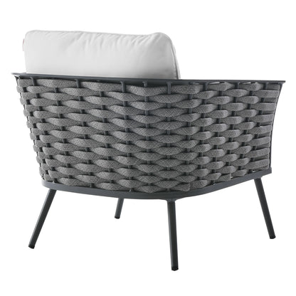 Stance 4 Piece Outdoor Patio Aluminum Sectional Sofa Set by Modway