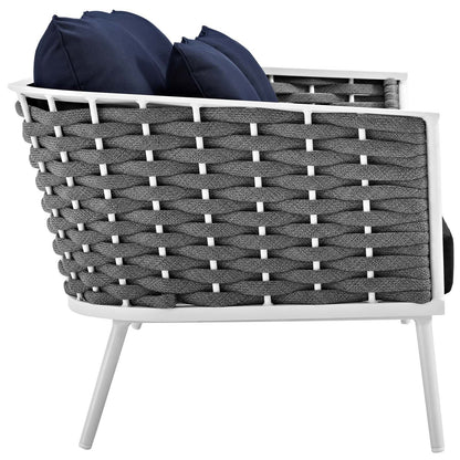 Stance 3 Piece Outdoor Patio Aluminum Sectional Sofa Set by Modway