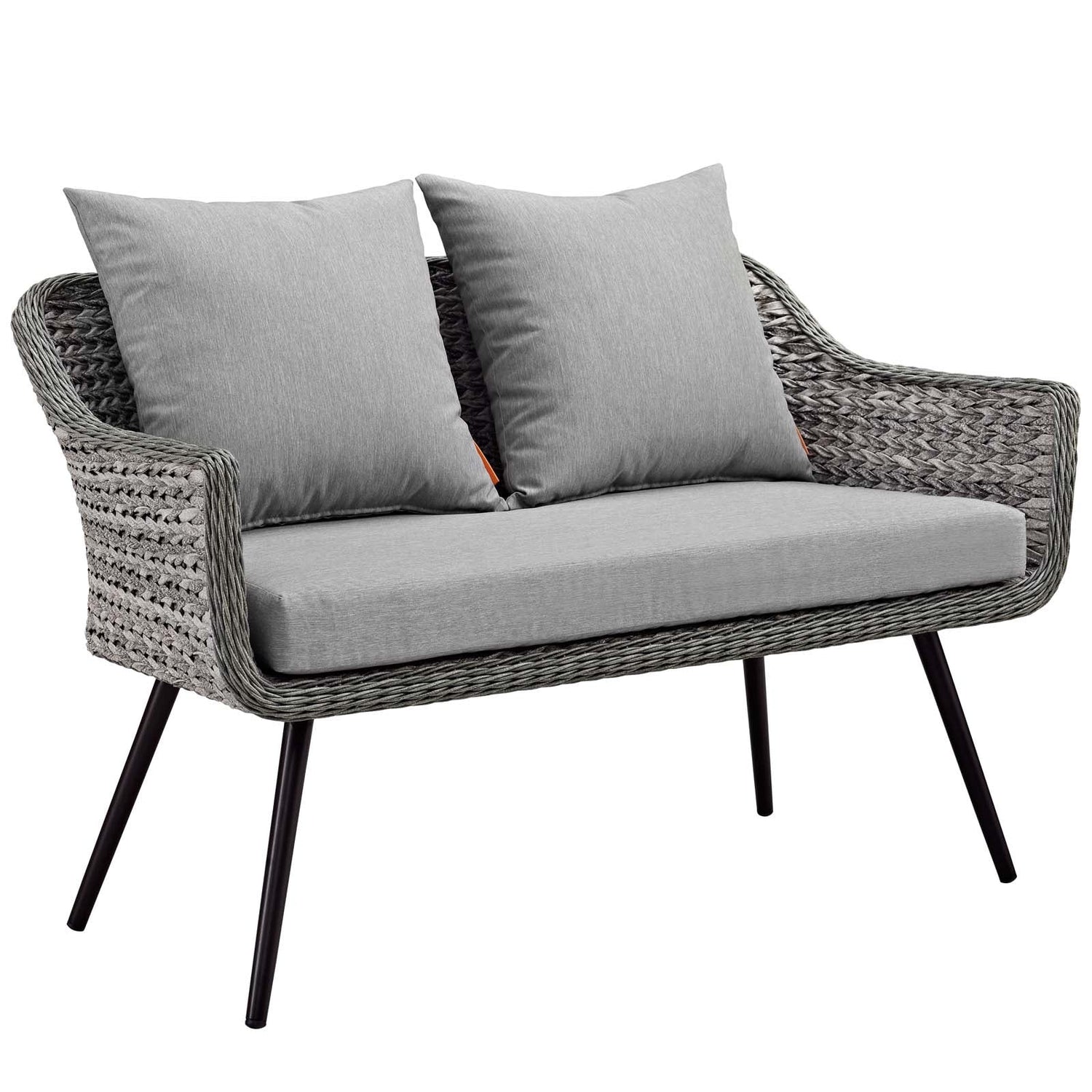 Endeavor 2 Piece Outdoor Patio Wicker Rattan Loveseat and Armchair Set By HouseBean