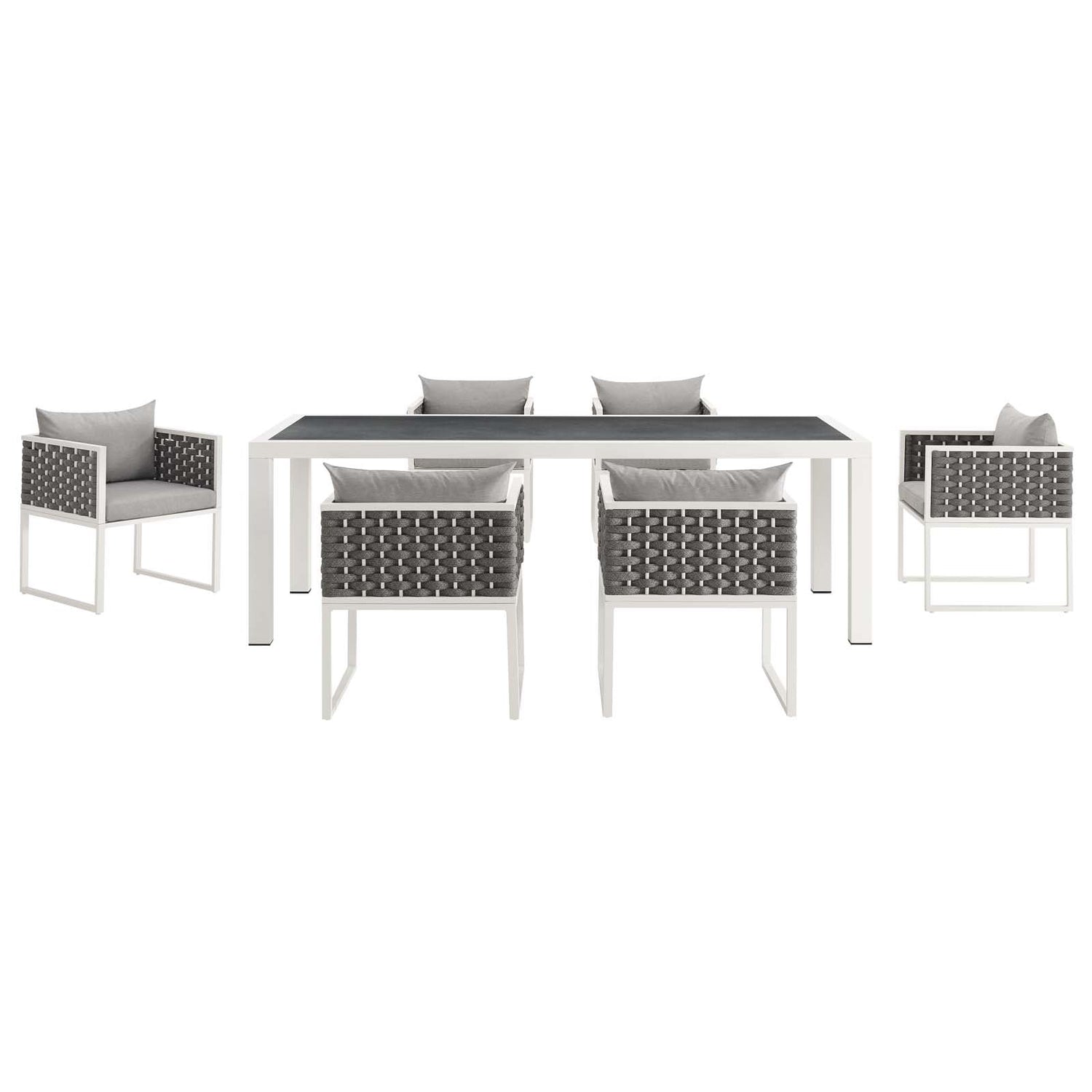 Stance 7 Piece Outdoor Patio Aluminum Dining Set By HouseBean