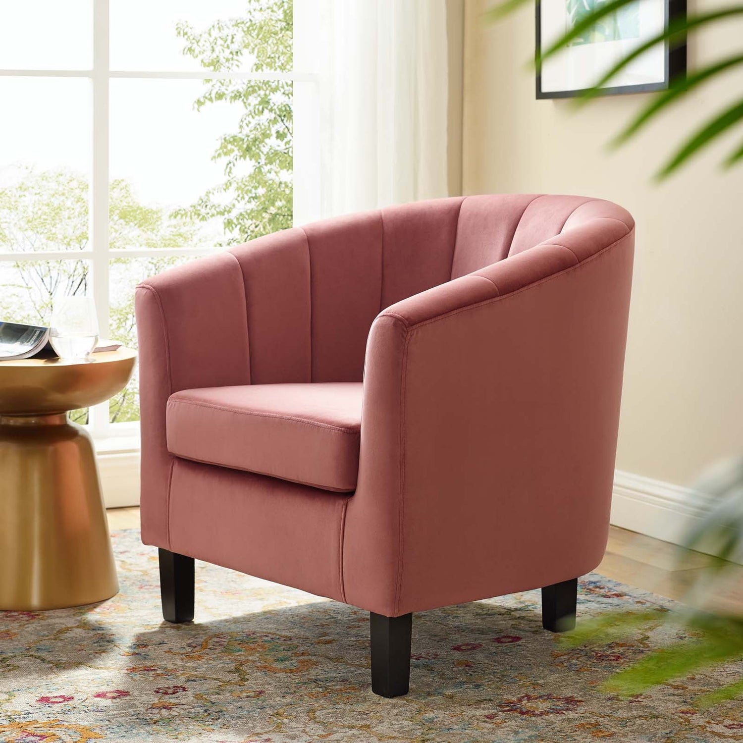 Prospect Channel Tufted Performance Velvet Armchair By HouseBean