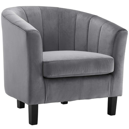 Prospect Channel Tufted Performance Velvet Armchair By HouseBean