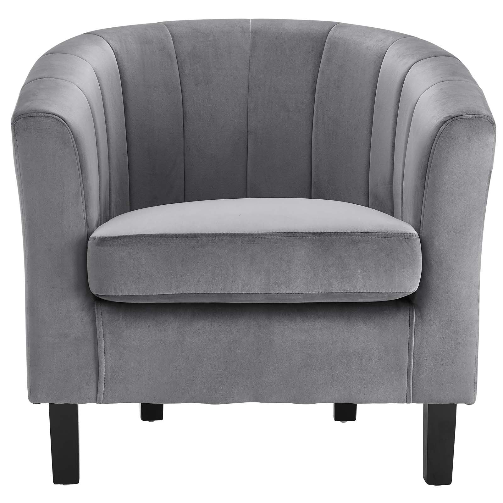 Prospect Channel Tufted Performance Velvet Armchair By HouseBean