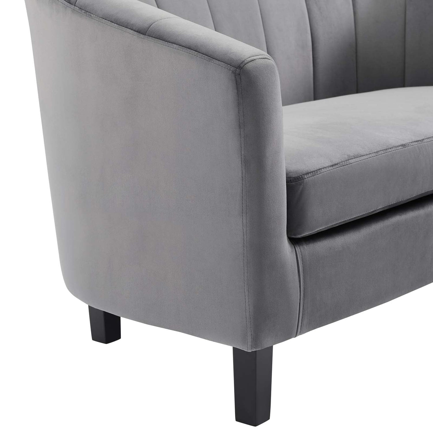 Prospect Channel Tufted Performance Velvet Armchair By HouseBean