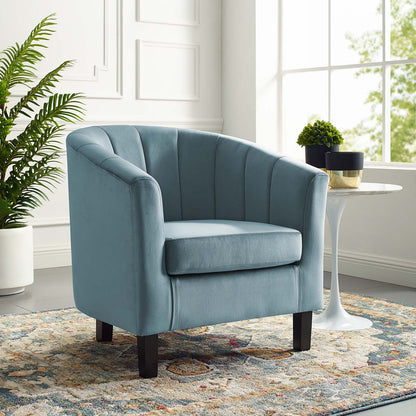 Prospect Channel Tufted Performance Velvet Armchair By HouseBean