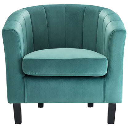 Prospect Channel Tufted Performance Velvet Armchair By HouseBean