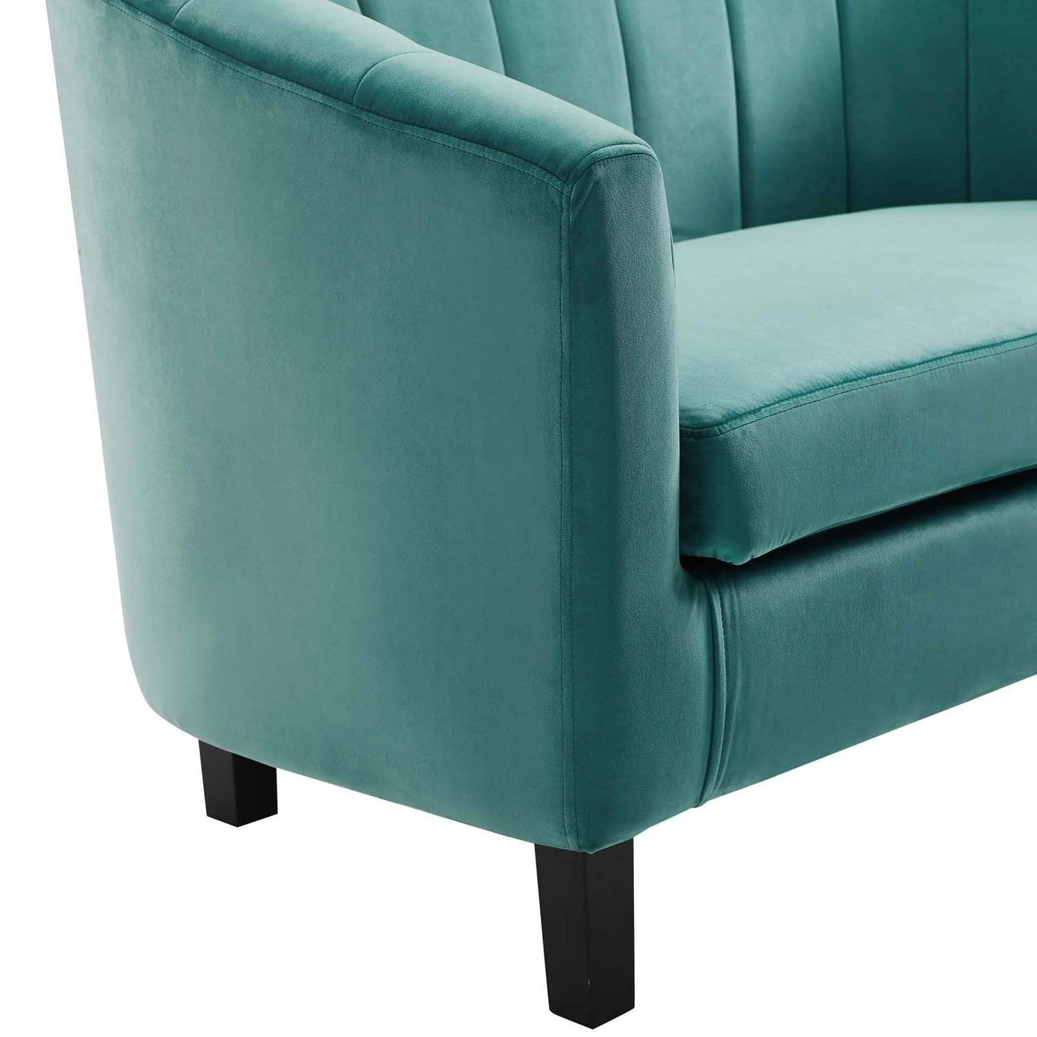 Prospect Channel Tufted Performance Velvet Armchair By HouseBean