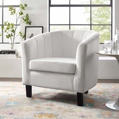 Prospect Channel Tufted Performance Velvet Armchair By HouseBean