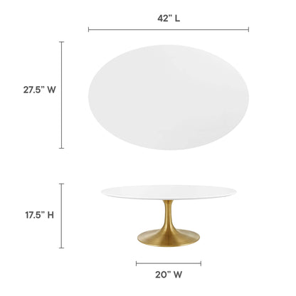 Lippa Oval Wood Coffee Table by Modway