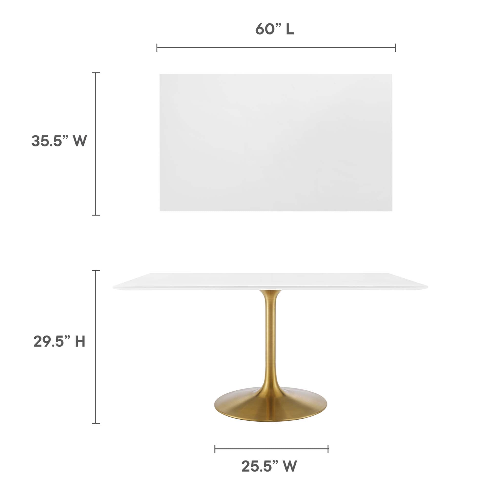 Lippa Rectangle Wood Dining Table by Modway