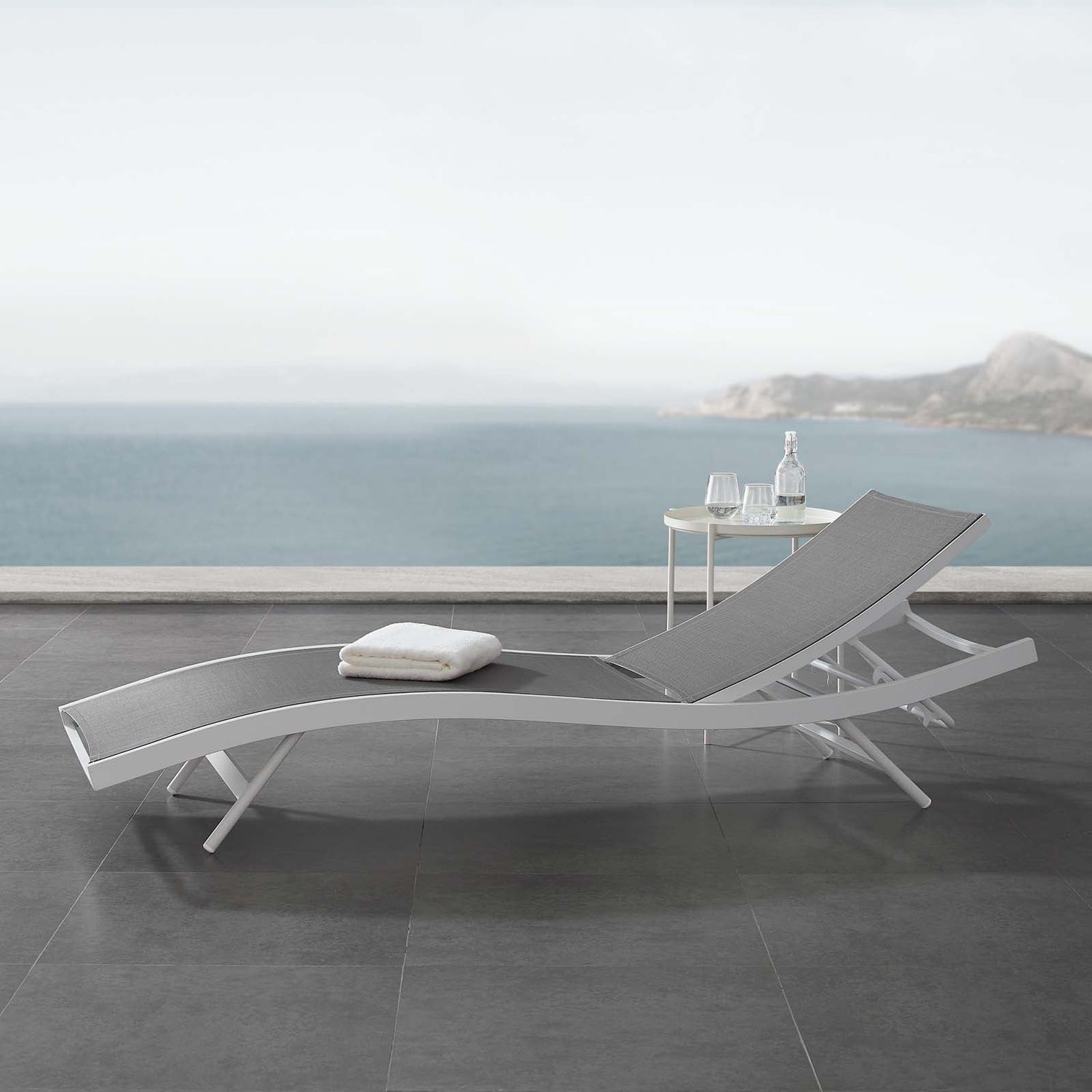 Glimpse Outdoor Patio Mesh Chaise Lounge Chair by Modway