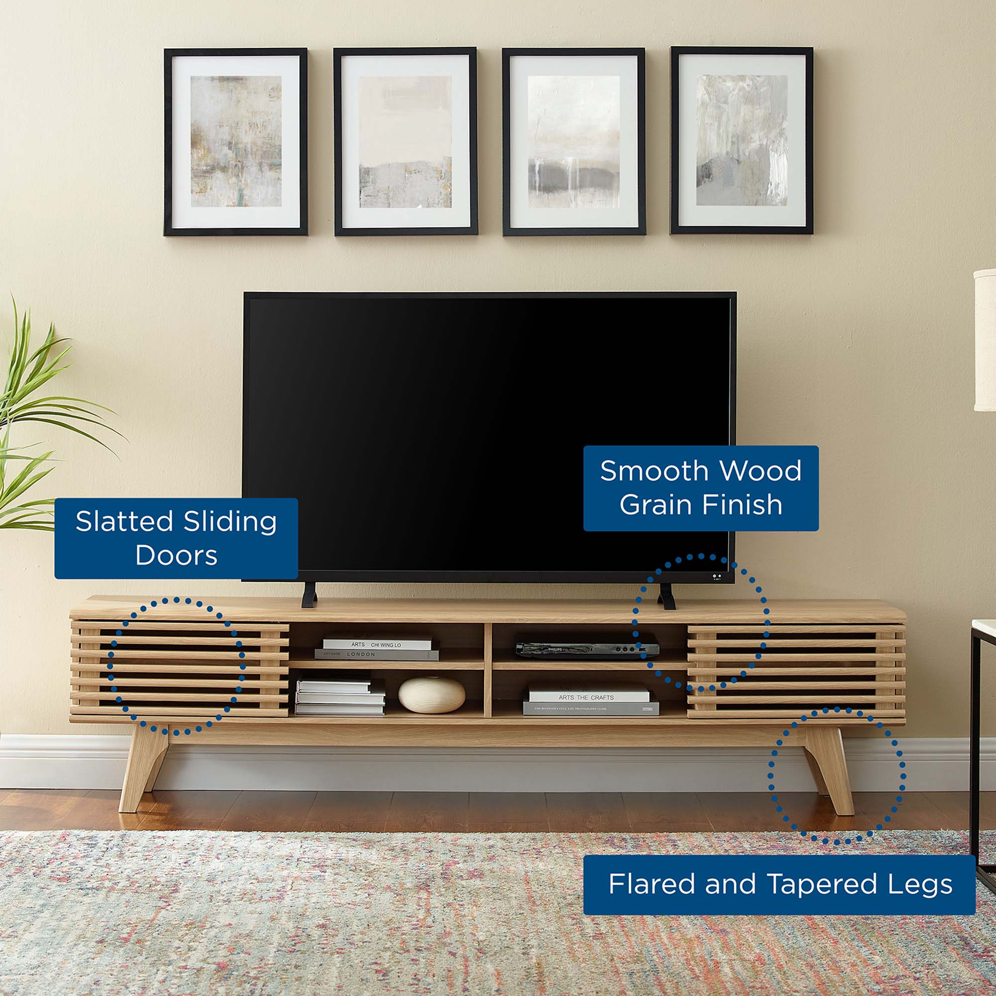 Render 70&quot; Entertainment Center TV Stand by Modway