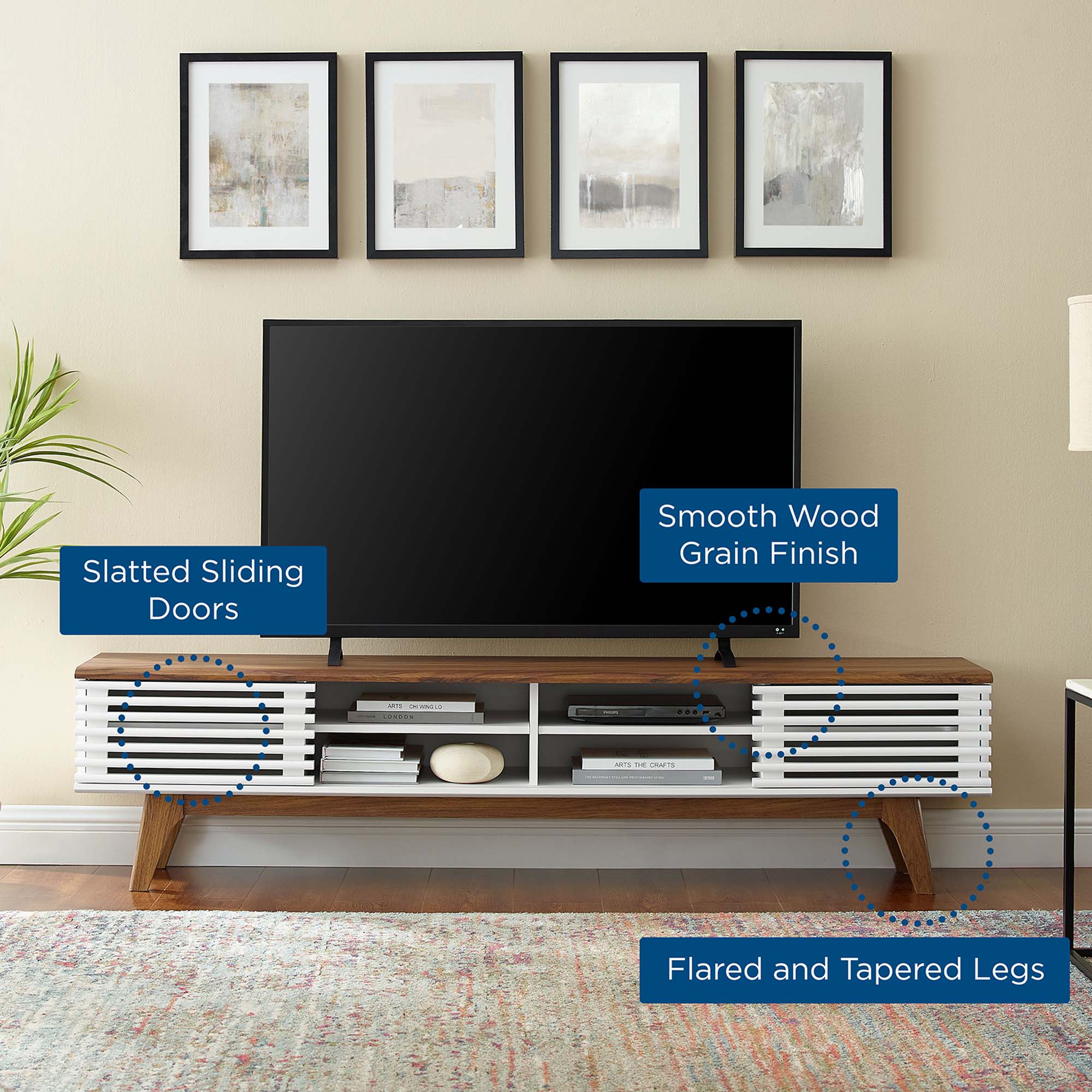 Render 70&quot; Entertainment Center TV Stand by Modway