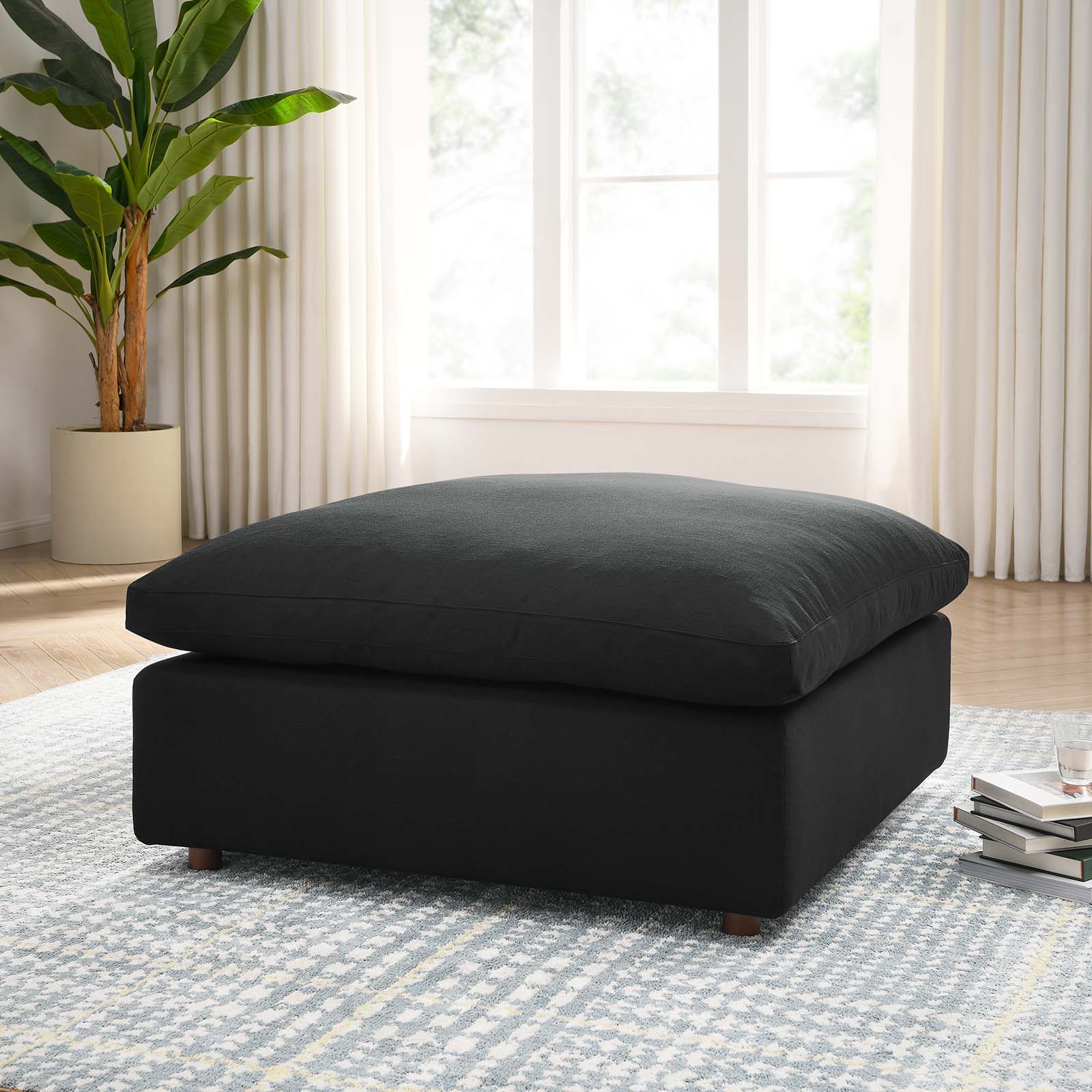 Commix Down Filled Overstuffed Ottoman By HouseBean