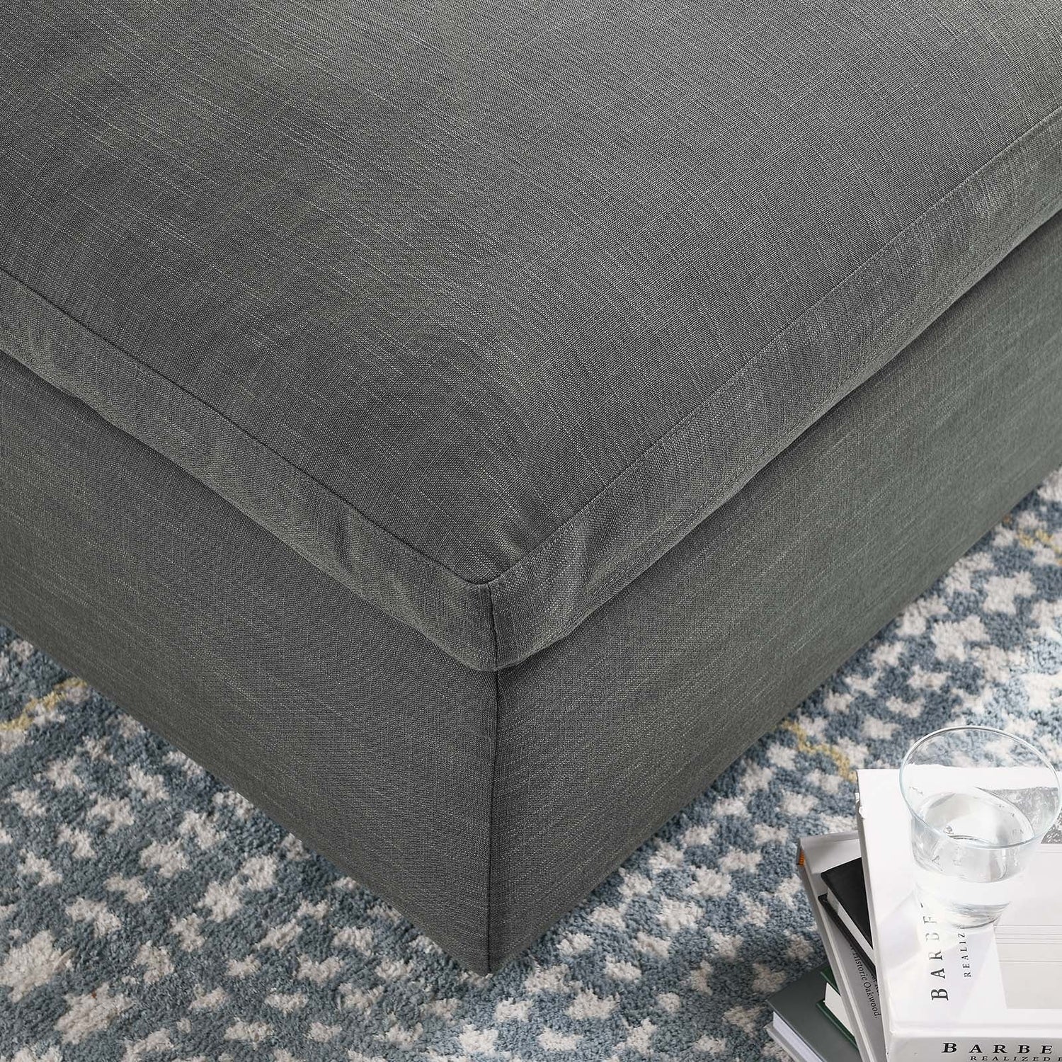 Commix Down Filled Overstuffed Ottoman By HouseBean