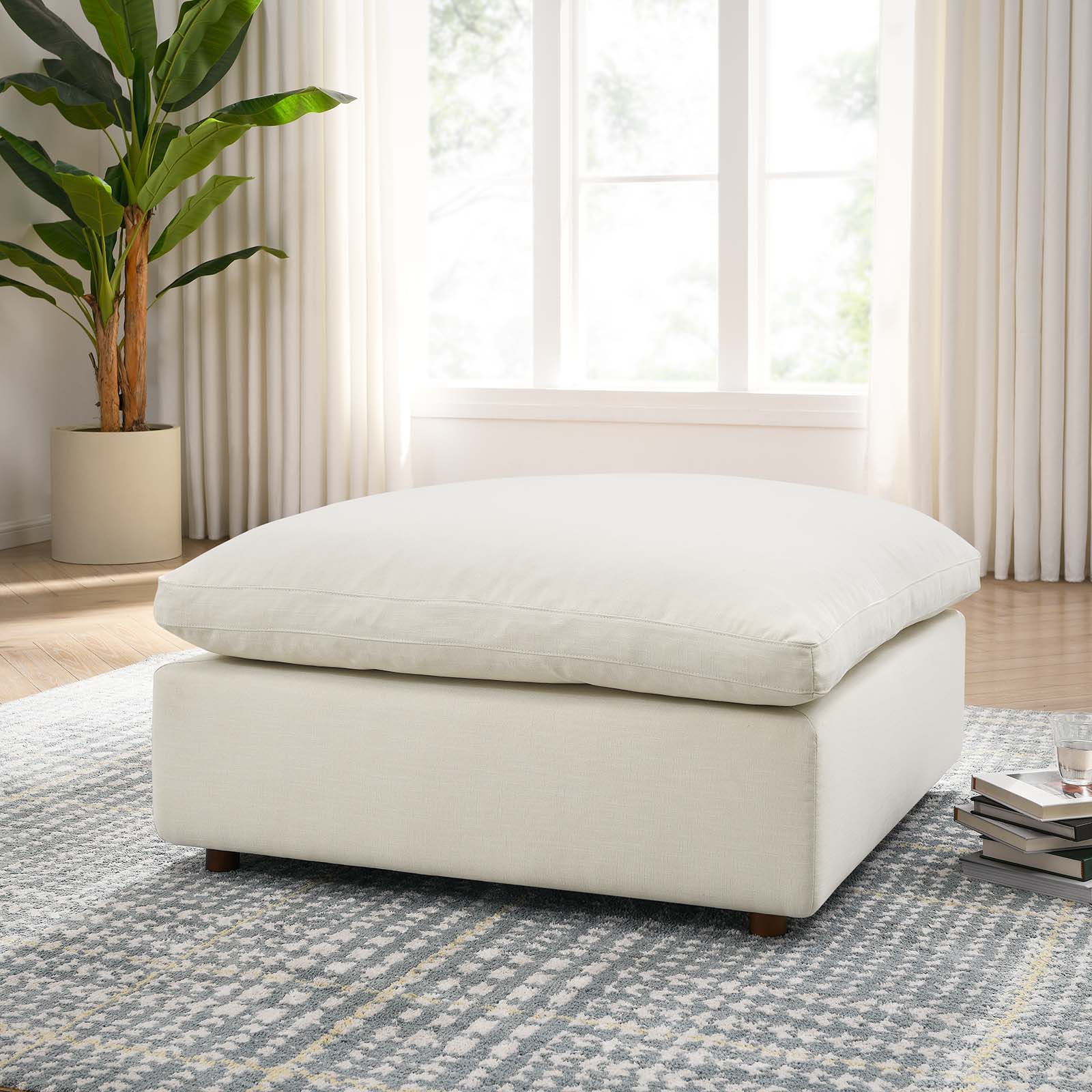 Commix Down Filled Overstuffed Ottoman By HouseBean