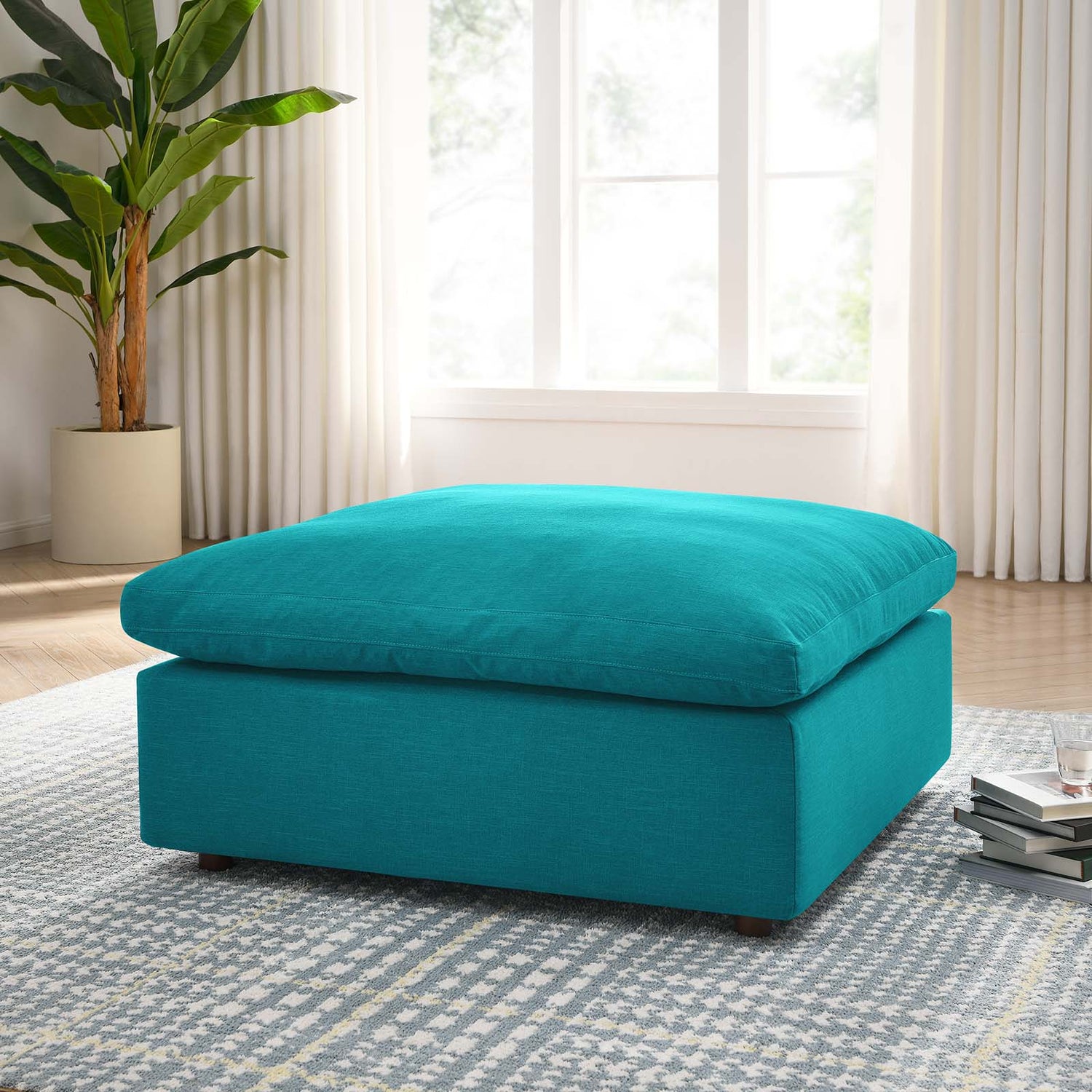 Commix Down Filled Overstuffed Ottoman By HouseBean