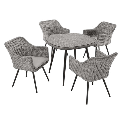 Endeavor 5 Piece Outdoor Patio Wicker Rattan Dining Set By HouseBean