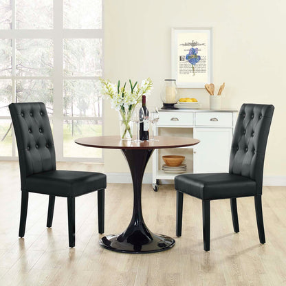 Confer Dining Side Chair Vinyl Set of 2 By HouseBean