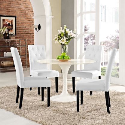 Confer Dining Side Chair Vinyl Set of 4 By HouseBean