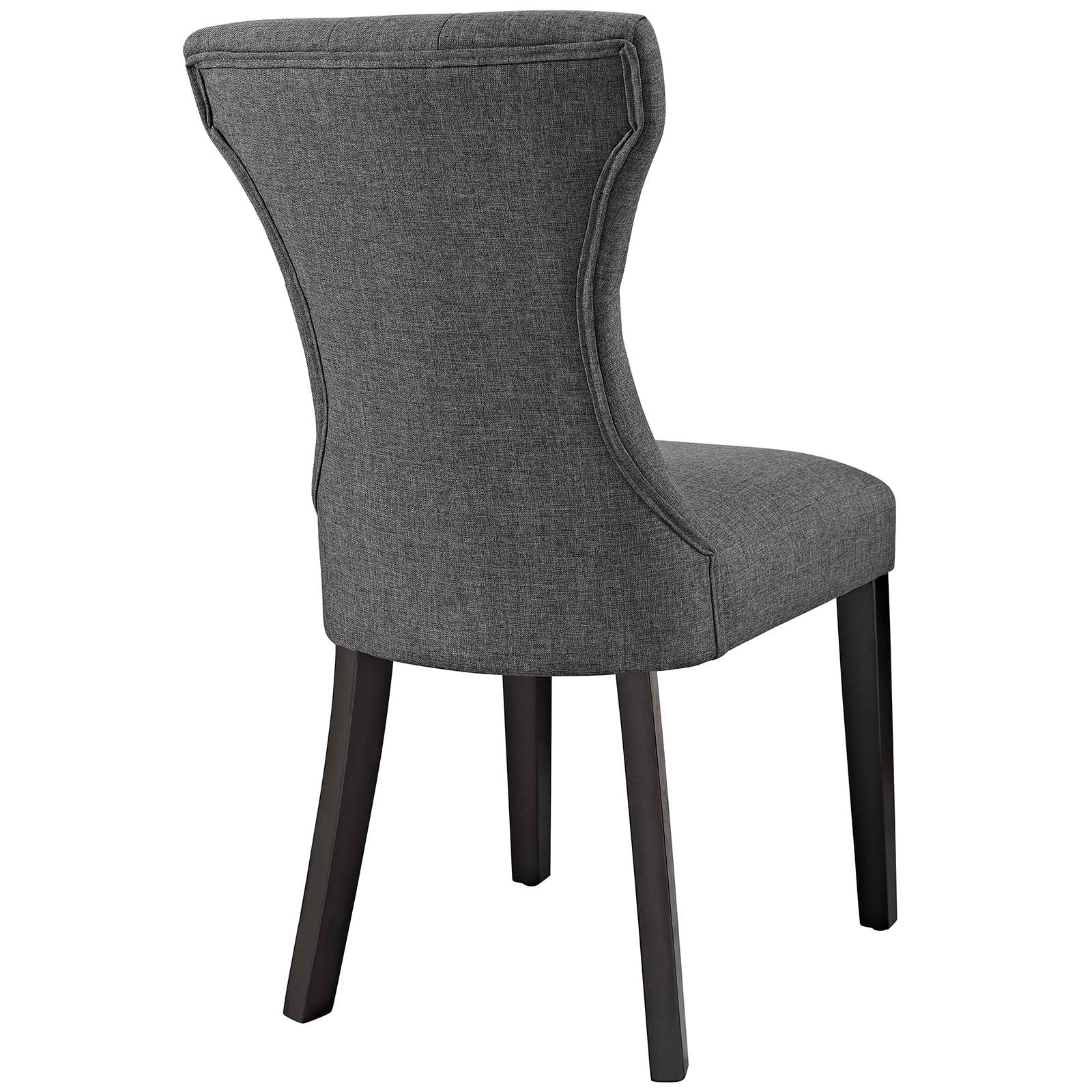 Silhouette Dining Side Chairs Upholstered Fabric Set of 2 By HouseBean