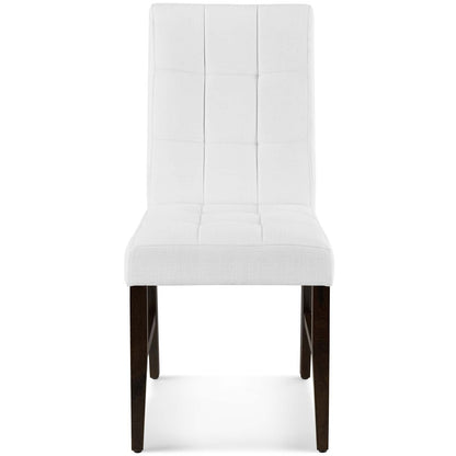 Promulgate Biscuit Tufted Upholstered Fabric Dining Chair Set of 2 by Modway