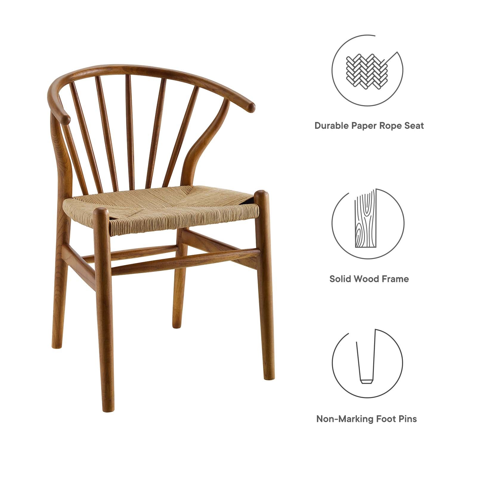 Flourish Spindle Wood Dining Side Chair By HouseBean