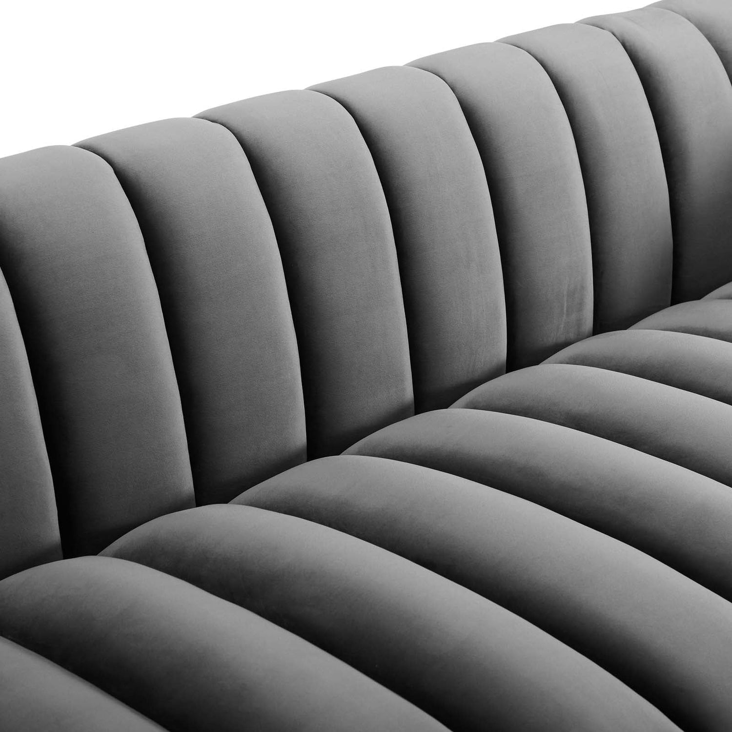 Entertain Vertical Channel Tufted Performance Velvet Sofa by Modway