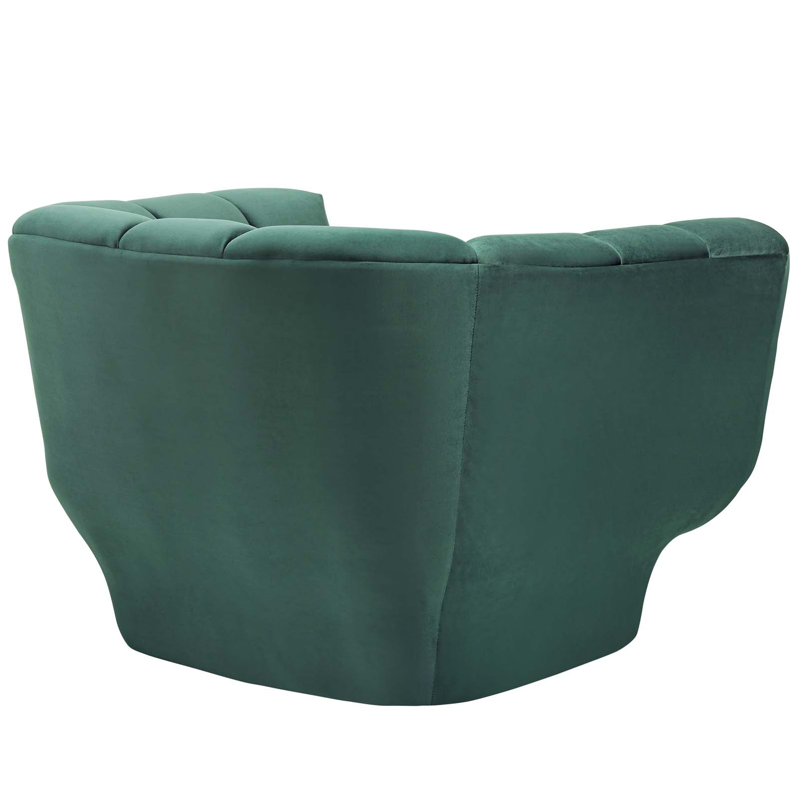 Entertain Vertical Channel Tufted Performance Velvet Armchair By HouseBean